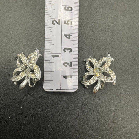 Vintage Sarah Coventry Evening Star Demi Parure Brooch Clip-on Earrings Set