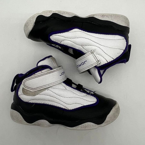 Jordan Stay Loyal White Black Concord Purple Toddler Sneakers Size 9C