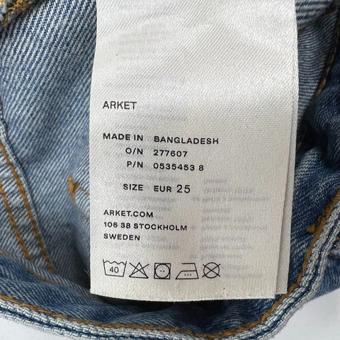 Arket Women's Blue W003 365 Cotton Denim Straight Leg Jeans Size 25