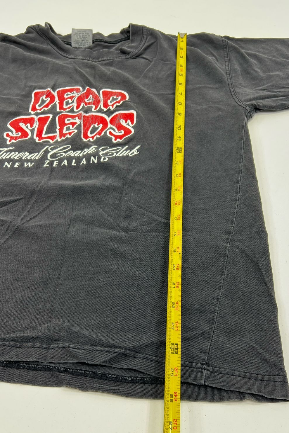 VTG Men's Grey Dead Sleds Funeral Coach Club Pallbearer T-shirt Goth Y2K - Large