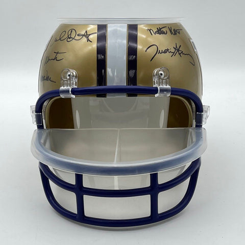 Washington Huskies NCAA Football Multi-Signed Helmet Snack Bowl Ice Bucket Gold