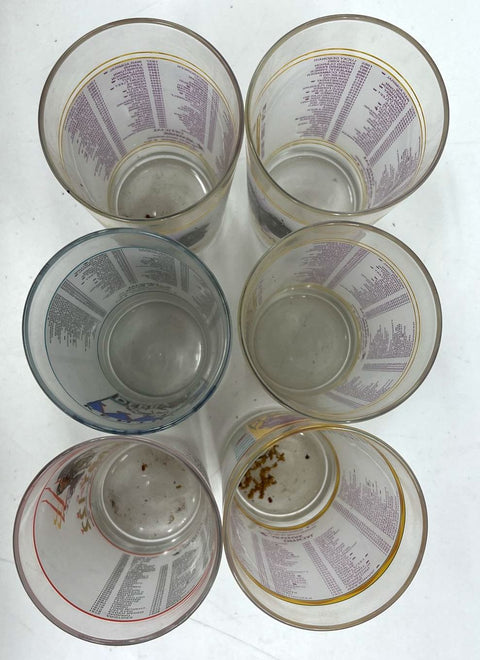 Vintage Kentucky Derby Glasses Lot of 7 Libbey Tumblers 1995-1998 Collection