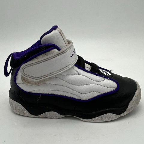 Jordan Stay Loyal White Black Concord Purple Toddler Sneakers Size 9C