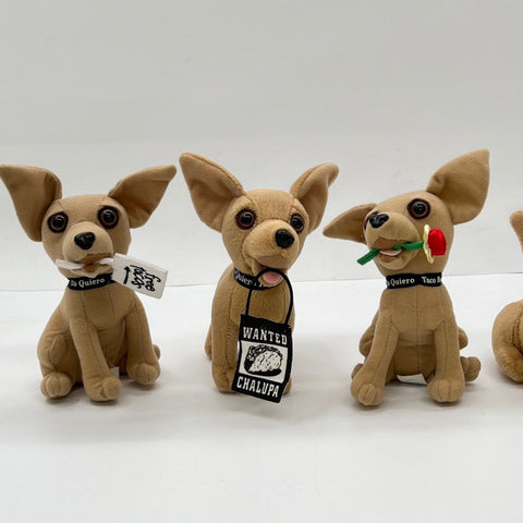 Taco Bell Chihuahua Plush Talking Dog Lot 6 Pieces Sound Works on 3 Vintage