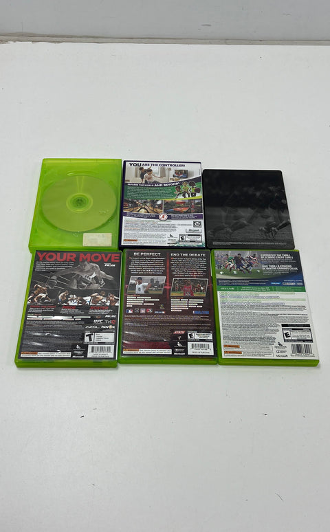 UFC FIFA Madden Kinect WWE 10 Game Lot Microsoft Xbox 360 Sports Fighting