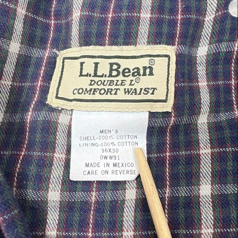 Vintage LL Bean Mens Lot 2 Flannel Lined Jeans & Chinos Pants Sz 36x30