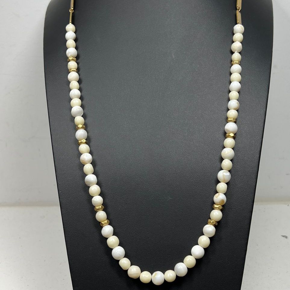 Stella & Dot White Stone Beaded Necklace