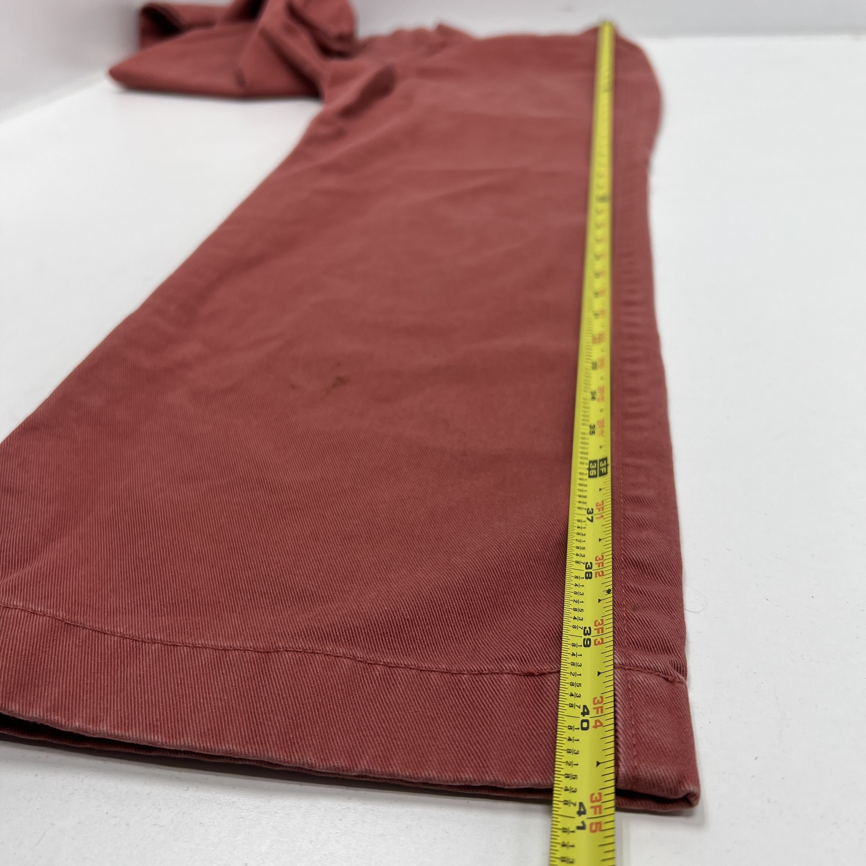 J.Crew Twill Nantucket Red Flat Front Pants Men's Size 33x32