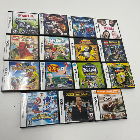 16x OEM Nintendo DS Empty Replacement Game Cases Lot w/ Manuals Mario Sonic