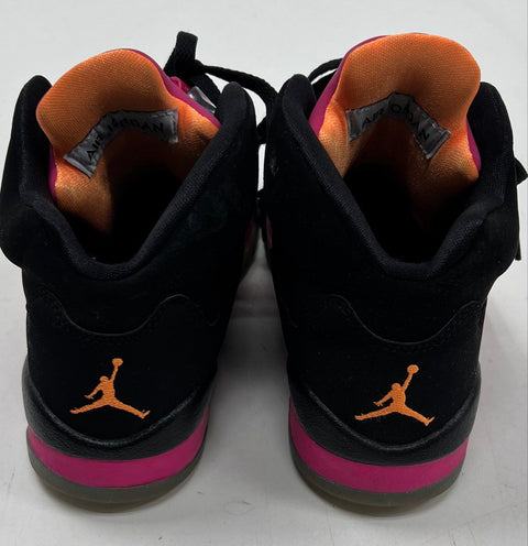 Nike Air Jordan 5 Retro GS Black Bright Citrus Fusion Pink Size 5Y
