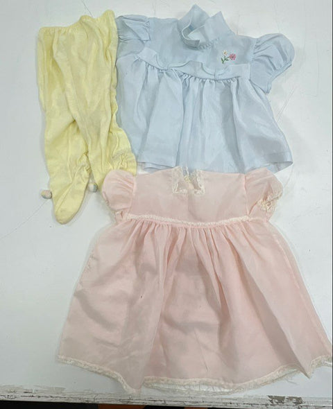 14pc Lot Vintage Baby Childrens Clothes Knit Sweaters Dresses Rompers Mid-Cent