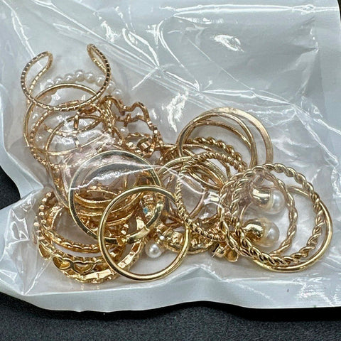 Fashion Costume Jewelry Ring Lot 60pc Boho Southwestern Rhinestone Mixed Styles