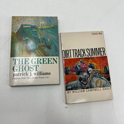 Dirt Track Summer & The Green Ghost Vintage Racing Paperback Lot 1960s