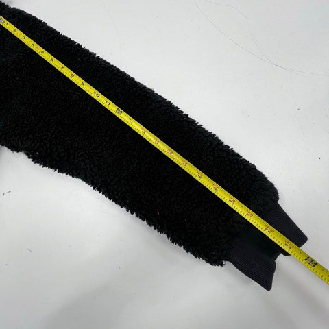 Lululemon Women's Black Textured Fleece 1/2 Zip Sherpa Cropped Pullover Size 6