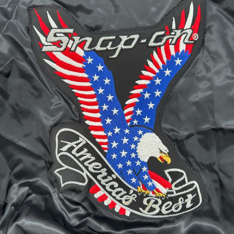 Vintage 80s Snap-on America's Best Eagle Bomber Jacket Swingster USA Made Sz L