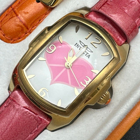 Invicta Lupah Peace & Love Watch Set 1984 6 Interchangeable Leather Straps