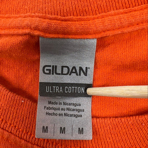 COIN The Band Orange Long Sleeve T-Shirt Butterfly Daisy Graphic Gildan Sz M