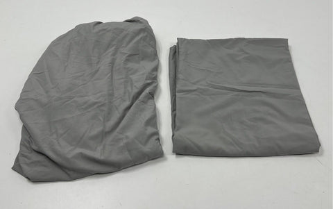 UGG Twin XL Sheet Set Cooling Technology Grey All-Season 2 Piece Flat Fitted