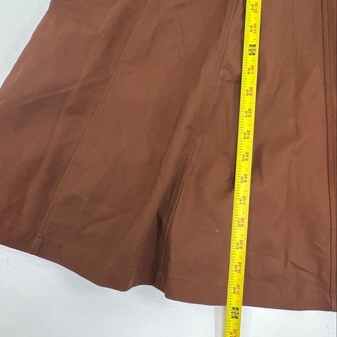 Elie Tahari Women's Brown Cotton A-Line Fit & Flare Dress Sz S