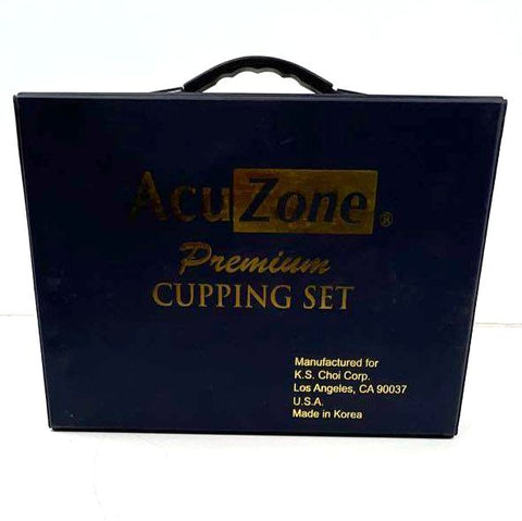 AcuZone 19-Piece Premium Cupping Set with Pump & Hose Made in Korea Case