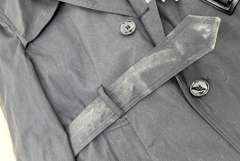 DSCP Garrison Collection Black Military Trench Coat Lined Men's 42L NWT