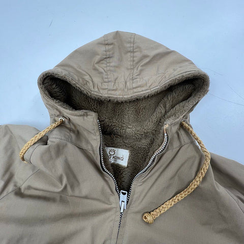 Vintage 70s Zero King Sherpa Lined Hooded Jacket Talon Zipper USA Sz 42