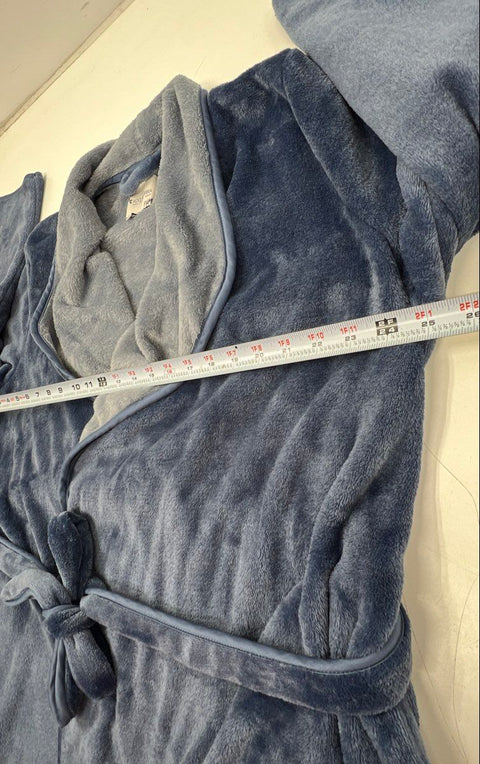 Koolaburra by UGG Women's Blue Plush Fleece Shawl Collar Belted Robe Size XL