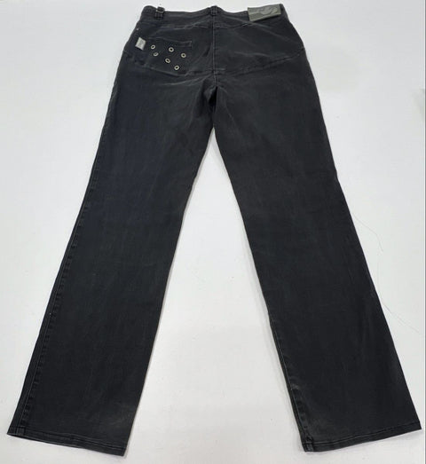 Vintage Y2K Disney Mickey Mouse Women's Faded Black Mesh Grommet Jeans Size 4