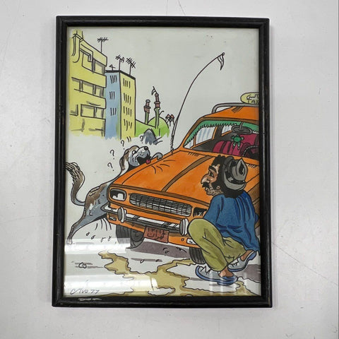 Hayro Avo Vintage Caricature Prints Lot 3 Signed 1977 Tehran Middle East 8x11