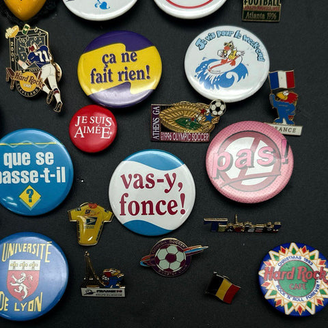 Collectible Pin Lot Hard Rock Cafe Atlanta 1996 Olympics French Buttons 36pc