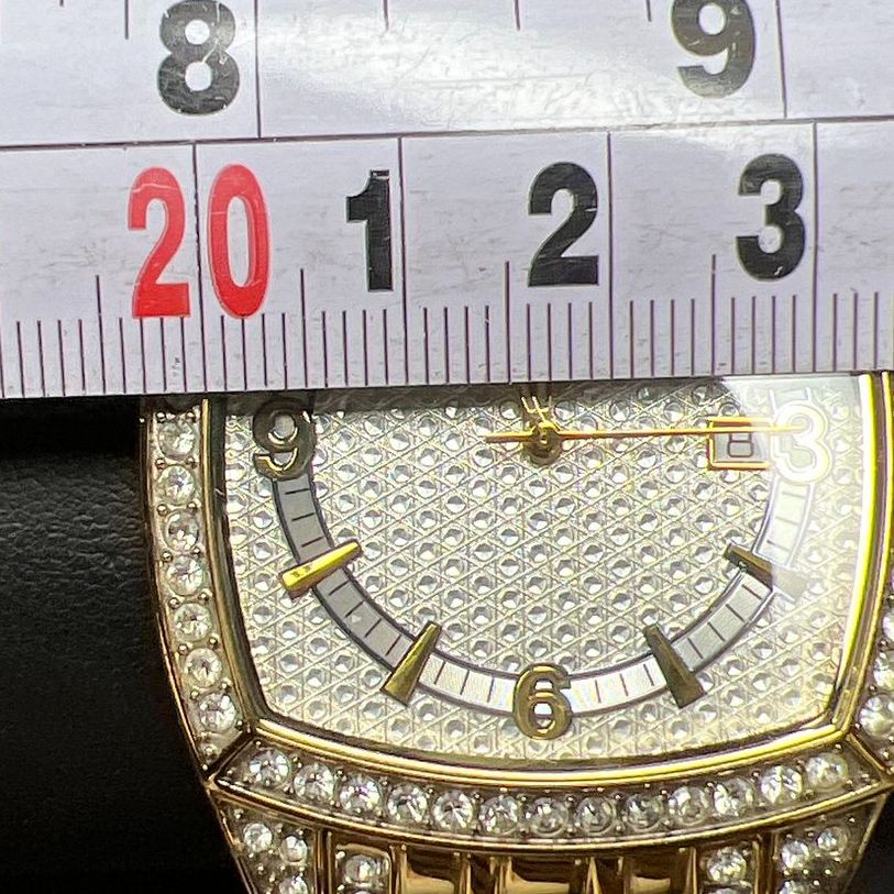 Elgin FG7097 Gold Tone Crystal Wristwatch New Battery