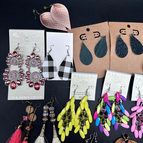 Marysol Boho Statement Tassel Teardrop Earrings Fashion Jewelry Lot of 20 Pairs