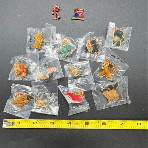 Ty Teenie Beanie Babies Collectible Lapel Pin Lot 14 Pieces 12 Sealed Vintage