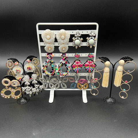 BaubleBar Statement Earrings Lot of 12 Pairs Colorful Beaded Tassel Rhinestone