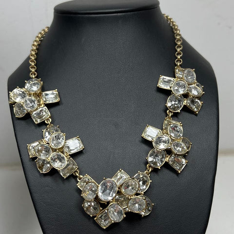 J. Crew Gold Tone Rhinestone Necklace
