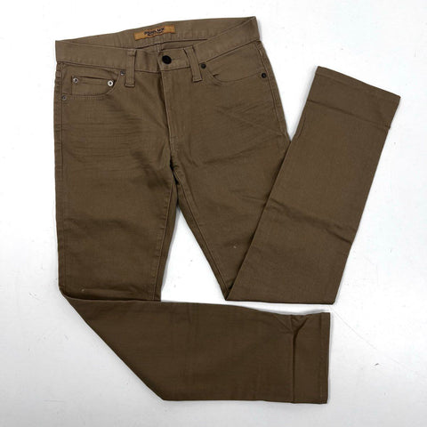 Uniqlo Men's Brown T-000 Original Basic Skinny Fit Tapered Pants Sz 30