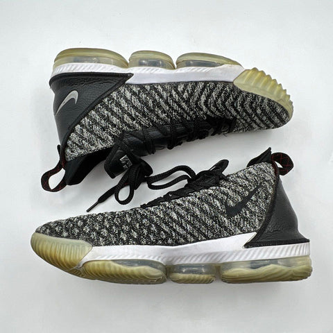 Nike LeBron 16 Oreo Black White Grey Basketball Shoes Size 10.5