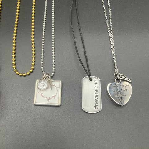 Superman & Inspirational Jewelry Lot of 11 Necklaces Dog Tags Tree of Life