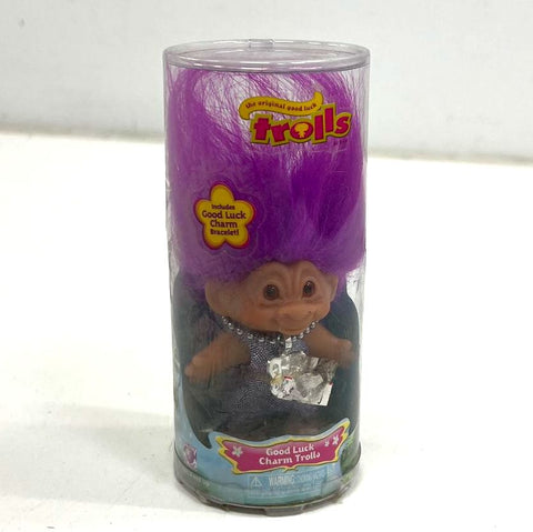 2006 DAM Good Luck Charm Trolls Doll Purple Hair Play Along Sealed NIB