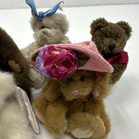 Boyds Bears Plush Lot Mixed Dressed Teddy Bears 11 Pieces Vintage Collection