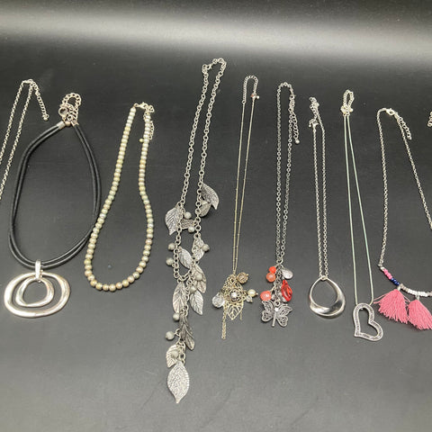 Vintage to Modern Costume Necklace Lot 12pc Boho Statement Faux Pearl Tassel