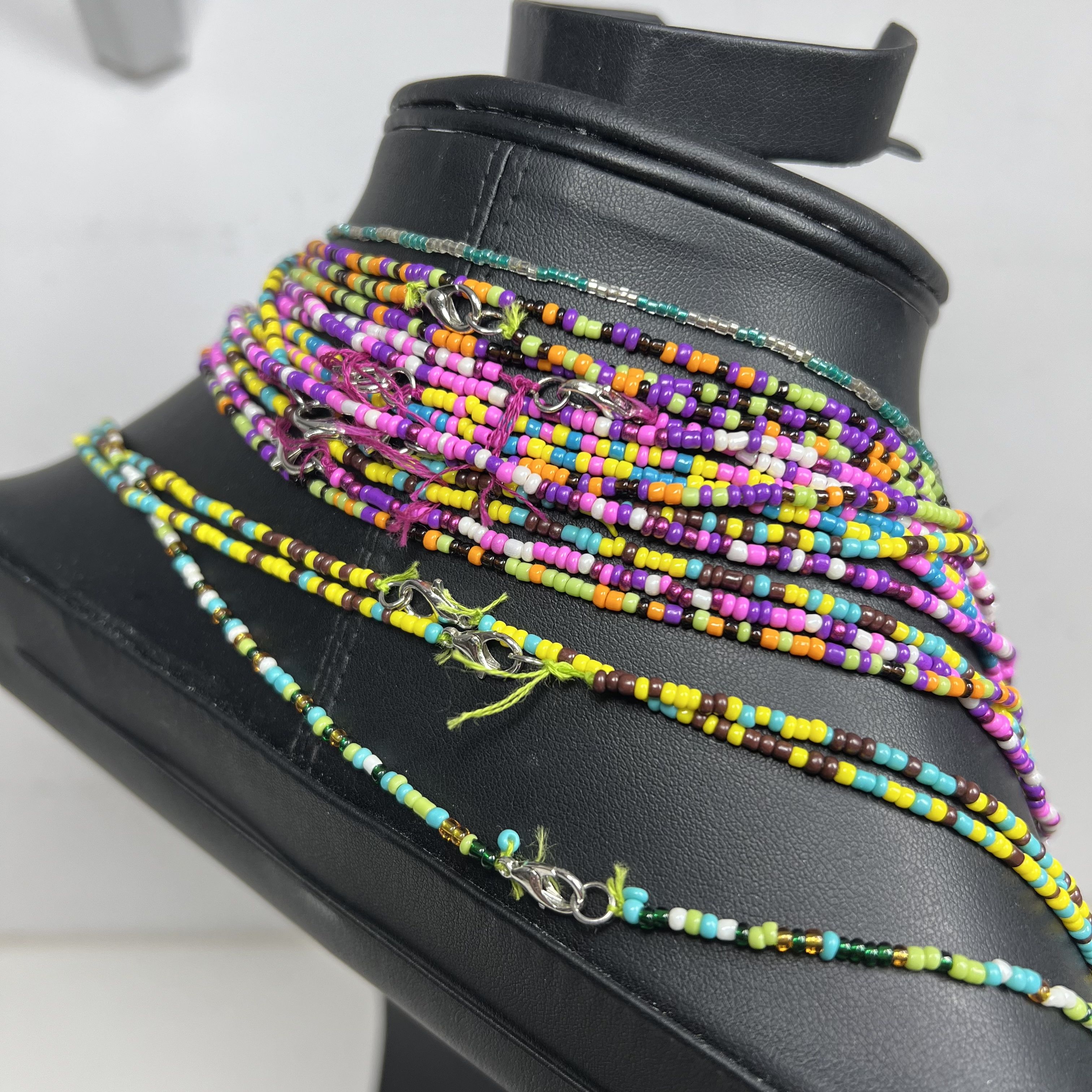 Lot of Seed Beaded Necklaces Styles Sizes Vary