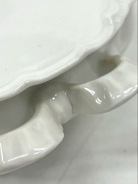 Vintage Haviland France Bow Knot Lidded Casserole Dish Covered Vegetable Bowl