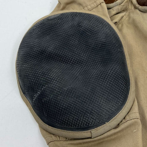 Vintage 80s Bob Allen Tan Shooting Hunting Field Jacket Leather Pad Mens 38