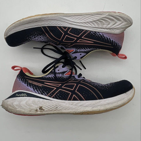 Asics Gel-Cumulus 25 Black Purple Coral Women's Running Shoes Size 11.5
