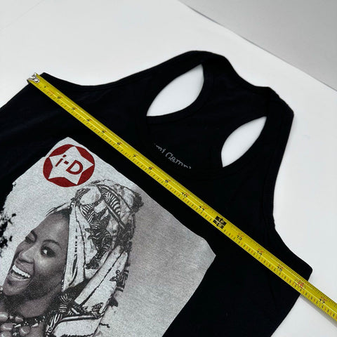 Fiorucci Women's i-D Magazine Graphic Tank Tops Black XS S NWT