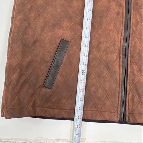 Hart Schaffner Marx Men's Reversible Vest Brown Navy Quilted NWT XXL