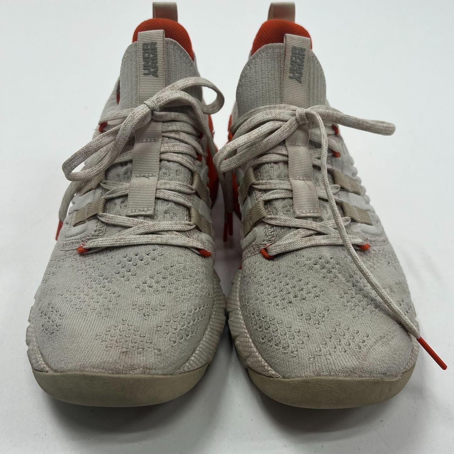 Under Armour Project Rock 2 Gray Orange Training Shoes Men's Size 9