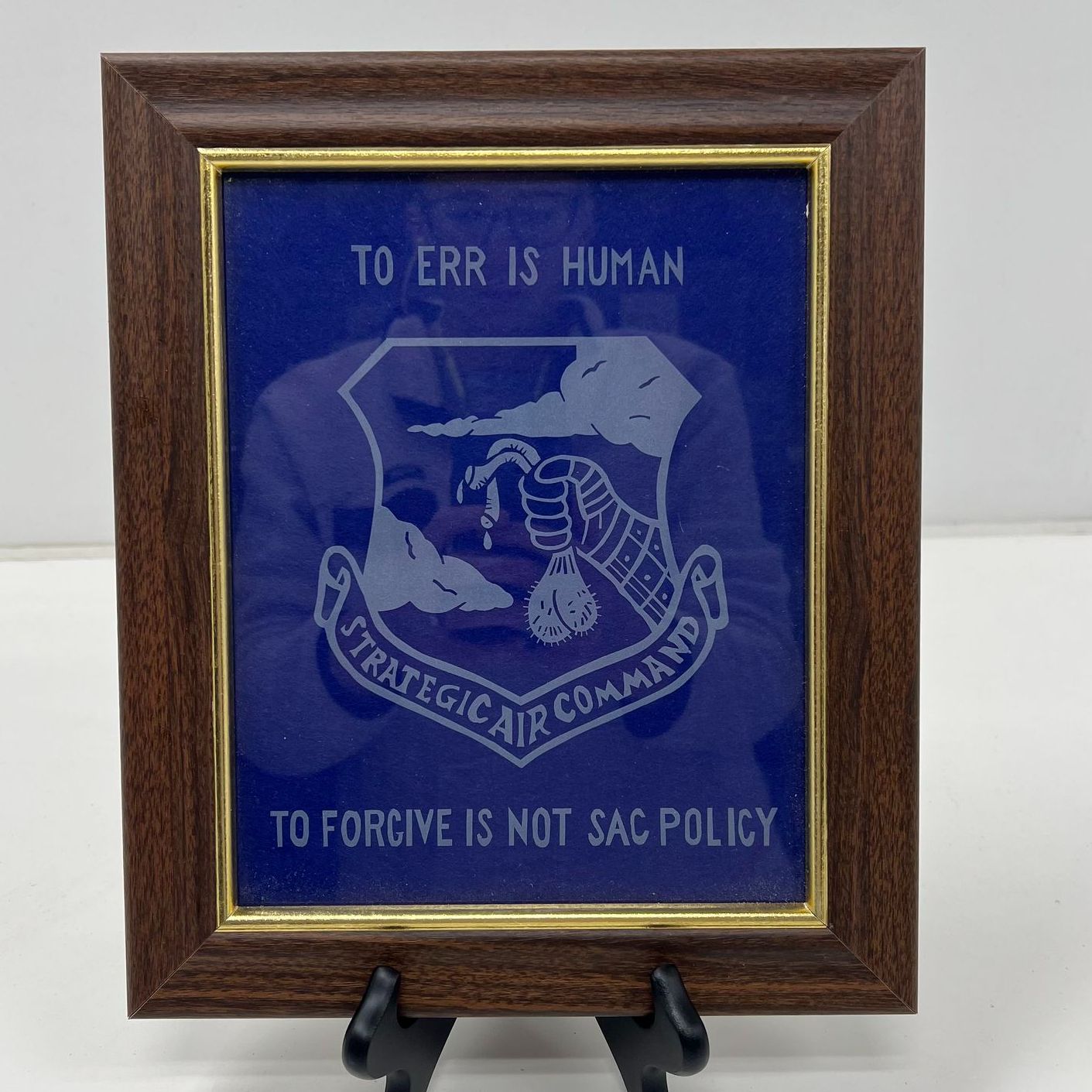 Vintage Stratcom Air Force Humor Wall Art Framed 12x10"