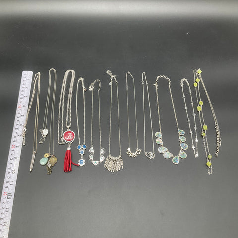 Lia Sophia & Fashion Jewelry Lot of 11 Necklaces Abalone Alabama Boho Star Dance
